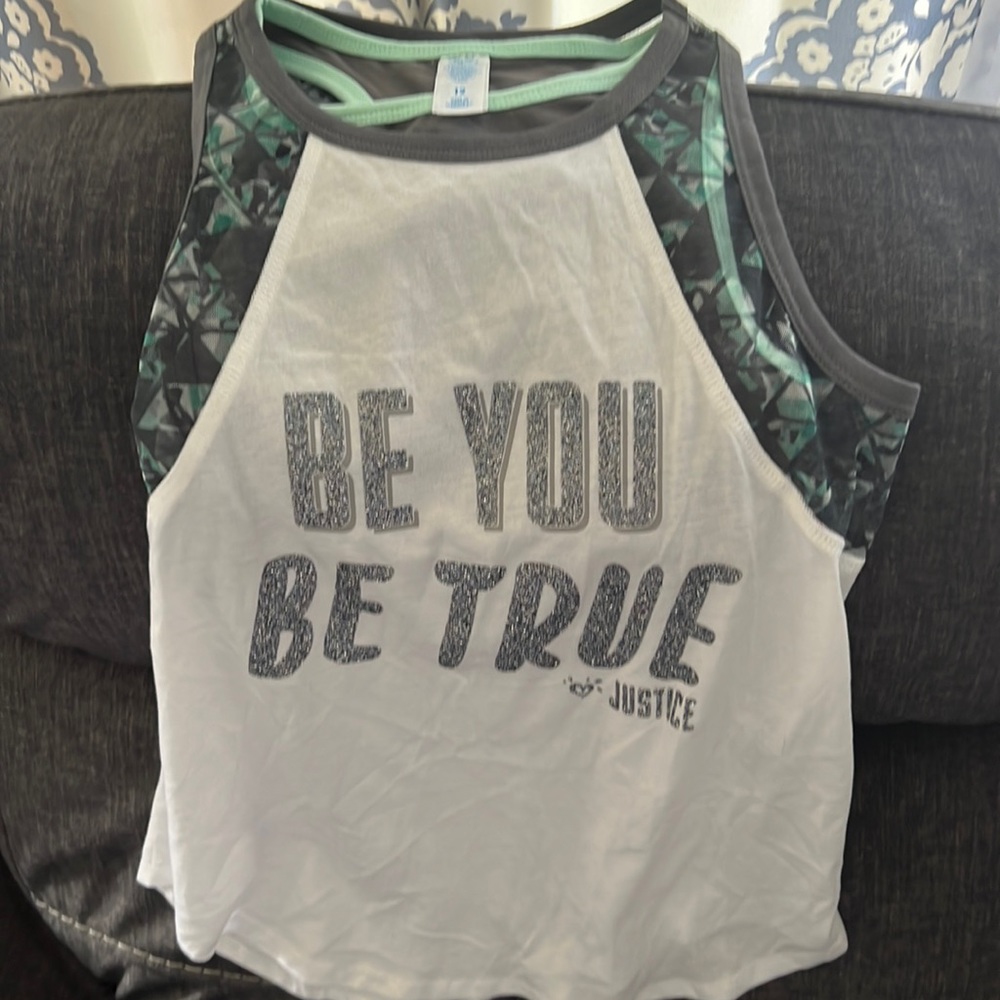 NEW with tags! Racerback athletic tank with connecting sports bra.